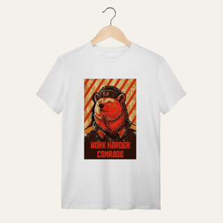 Nome do produto Camiseta Urso Soviético: Dignidade e Trabalho - VOZ ATIVA | Algodão 100% (Quality)