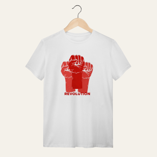 Nome do produto Camiseta Revolution: União e Resistência - VOZ ATIVA | Algodão 100% (Quality)