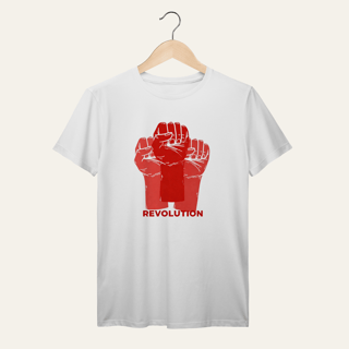 Nome do produto Camiseta Revolution: União e Resistência - VOZ ATIVA | Algodão 100% (Prime-Premium)