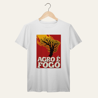 Nome do produto Camiseta Agro é Fogo: Terra e Natureza - VOZ ATIVA | Algodão 100% (Prime-Premium)