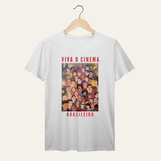 Nome do produto Camiseta Viva o Cinema Brasileiro: Galeria de Ícones - VOZ ATIVA | Algodão 100% (Prime-Premium)
