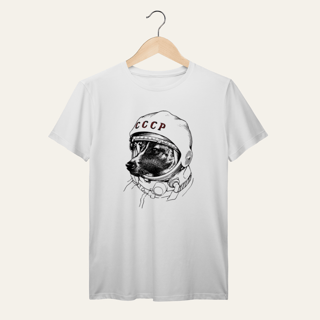 Nome do produto Camiseta Laika Cosmonauta: Socialismo no Mundo - VOZ ATIVA | Algodão 100% (Prime-Premium)