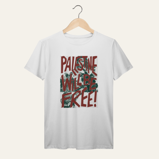 Nome do produto Camiseta Palestine Will Be Free: Luta e Resistência - VOZ ATIVA | Algodão 100% (Prime-Premium)