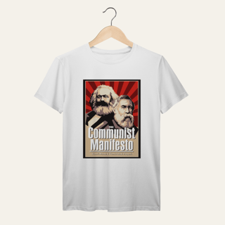 Nome do produto Camiseta Manifesto Comunista: Teoria e Luta - VOZ ATIVA | Algodão 100% (Prime-Premium)