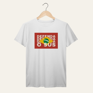 Nome do produto Camiseta Defenda o SUS: Soberania e Saúde - VOZ ATIVA | Algodão 100% (Prime-Premium)