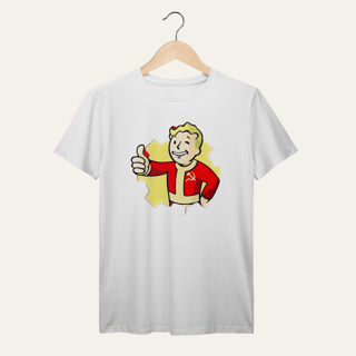 Nome do produto Camiseta Vault Boy Revolucionário: Sátira Ativa - VOZ ATIVA | Algodão 100% (Prime-Premium)