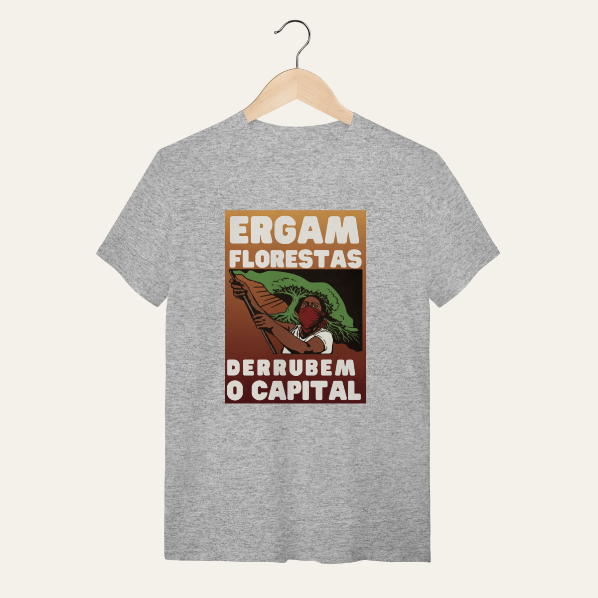 Nome do produto: Camiseta Ergam Florestas: Terra e Natureza - VOZ ATIVA | Algodão 100% (Quality)