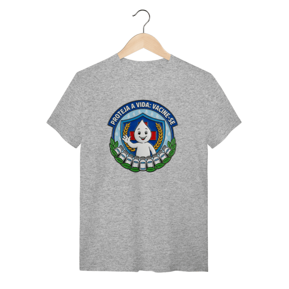 Camiseta Proteja a Vida: Vacine-se - Saúde e Trabalho - VOZ ATIVA | Algodão 100% (Quality)