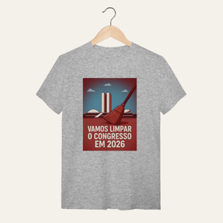 Nome do produto Camiseta Limpar o Congresso 2026: Voz Ativa | Algodão 100% (Quality)
