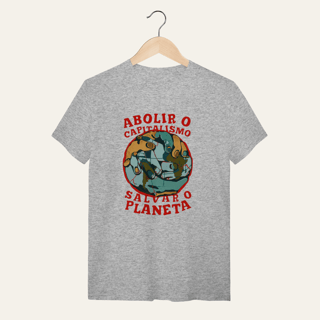 Nome do produto Camiseta Abolir o Capitalismo: Terra e Natureza - VOZ ATIVA | Algodão 100% (Quality)