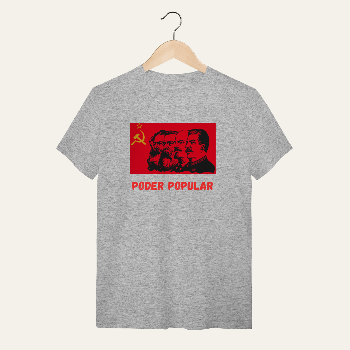 Nome do produto: Camiseta Poder Popular: Teoria e Prática - Voz Ativa | Algodão 100% (Quality)