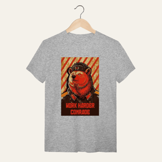 Nome do produto Camiseta Urso Soviético: Dignidade e Trabalho - VOZ ATIVA | Algodão 100% (Quality)