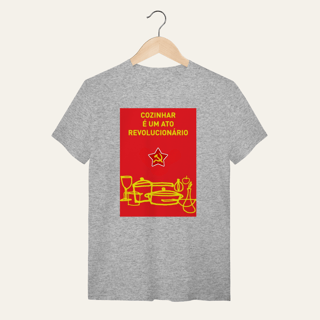 Nome do produto Camiseta Cozinhar é um Ato Revolucionário: Frases e Ideias - VOZ ATIVA | Algodão 100% (Quality)