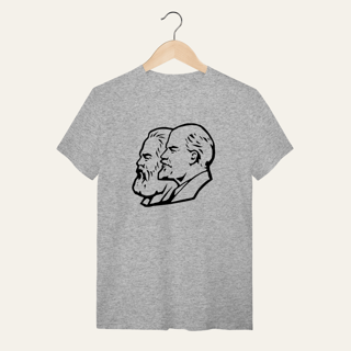 Nome do produto Camiseta Marx, Engels e Lenin: Teoria e Fundamentos - VOZ ATIVA | Algodão 100% (Quality)