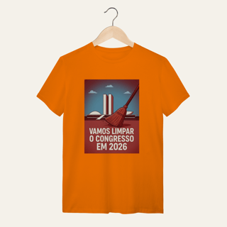 Nome do produto Camiseta Limpar o Congresso 2026: Voz Ativa | Algodão 100% (Quality)