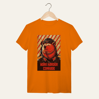 Nome do produto Camiseta Urso Soviético: Dignidade e Trabalho - VOZ ATIVA | Algodão 100% (Quality)
