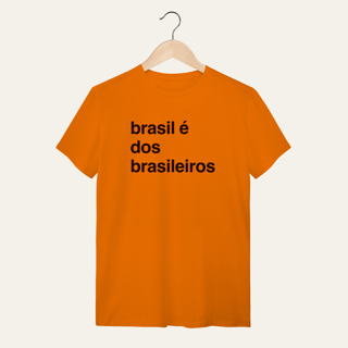 Nome do produto Camiseta O Brasil é dos Brasileiros: Frases e Ideias - VOZ ATIVA | Algodão 100% (Quality)