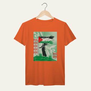 Nome do produto Camiseta Resistência Palestina: Luta e Resistência - VOZ ATIVA | Algodão 100% (Prime-Premium)