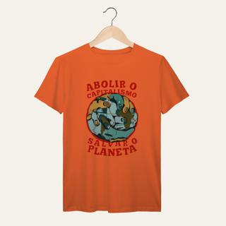 Nome do produto Camiseta Abolir o Capitalismo: Terra e Natureza - VOZ ATIVA | Algodão 100% (Prime-Premium)