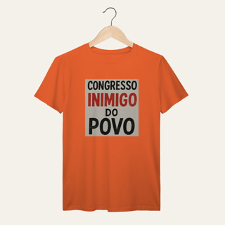 Nome do produto Camiseta Congresso Inimigo do Povo: Resistência e Luta - VOZ ATIVA | Algodão 100% (Prime-Premium)