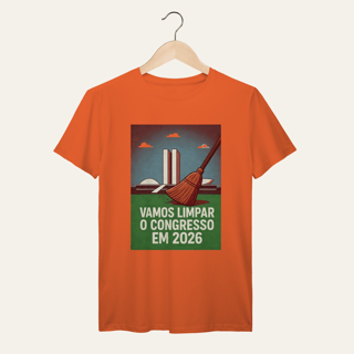 Nome do produto Camiseta Limpar o Congresso 2026: Voz Ativa | Algodão 100% (Prime-Premium)