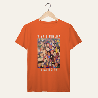 Nome do produto Camiseta Viva o Cinema Brasileiro: Galeria de Ícones - VOZ ATIVA | Algodão 100% (Prime-Premium)