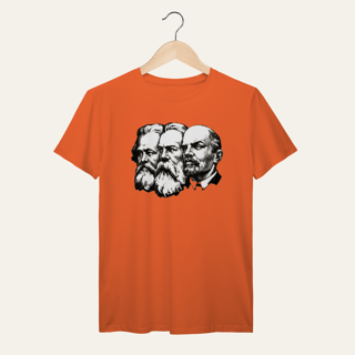 Nome do produto Camiseta Marx, Engels e Lenin: Socialismo no Mundo - VOZ ATIVA | Algodão 100% (Prime-Premium)