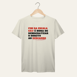 Nome do produto Camiseta Direito ao Descanso: Frases e Ideias - VOZ ATIVA | Algodão 100% (Prime-Premium)