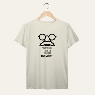 Nome do produto Camiseta Paulo Freire: O Saber que Liberta - Voz Ativa | Algodão 100% (Prime-Premium)