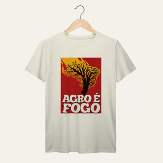 Nome do produto Camiseta Agro é Fogo: Terra e Natureza - VOZ ATIVA | Algodão 100% (Prime-Premium)