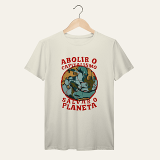 Nome do produto Camiseta Abolir o Capitalismo: Terra e Natureza - VOZ ATIVA | Algodão 100% (Prime-Premium)