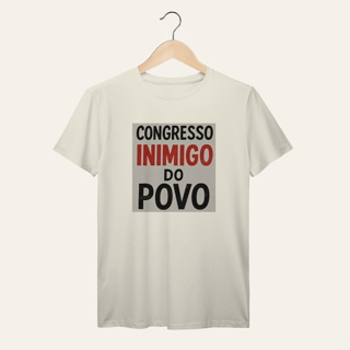 Nome do produto Camiseta Congresso Inimigo do Povo: Resistência e Luta - VOZ ATIVA | Algodão 100% (Prime-Premium)