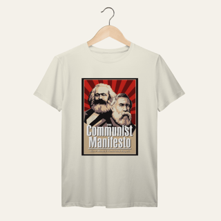 Nome do produto Camiseta Manifesto Comunista: Teoria e Luta - VOZ ATIVA | Algodão 100% (Prime-Premium)