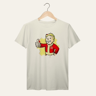 Nome do produto Camiseta Vault Boy Revolucionário: Sátira Ativa - VOZ ATIVA | Algodão 100% (Prime-Premium)