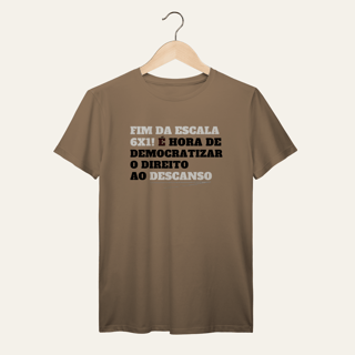 Nome do produto Camiseta Direito ao Descanso: Frases e Ideias - VOZ ATIVA | Algodão 100% (Prime-Premium)