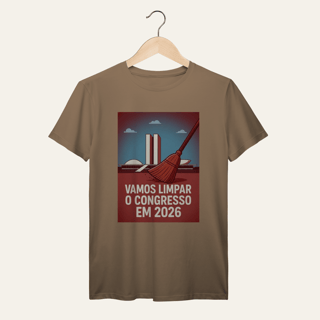 Nome do produto Camiseta Limpar o Congresso 2026: Voz Ativa | Algodão 100% (Prime-Premium)