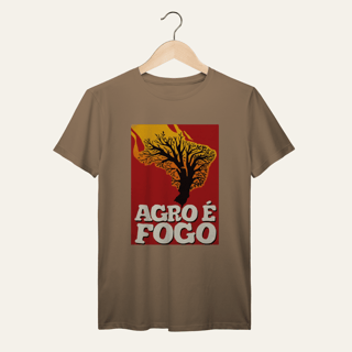 Nome do produto Camiseta Agro é Fogo: Terra e Natureza - VOZ ATIVA | Algodão 100% (Prime-Premium)