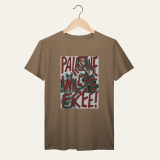 Nome do produto Camiseta Palestine Will Be Free: Luta e Resistência - VOZ ATIVA | Algodão 100% (Prime-Premium)