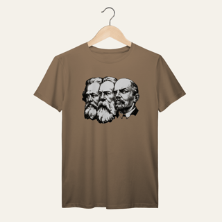 Nome do produto Camiseta Marx, Engels e Lenin: Socialismo no Mundo - VOZ ATIVA | Algodão 100% (Prime-Premium)