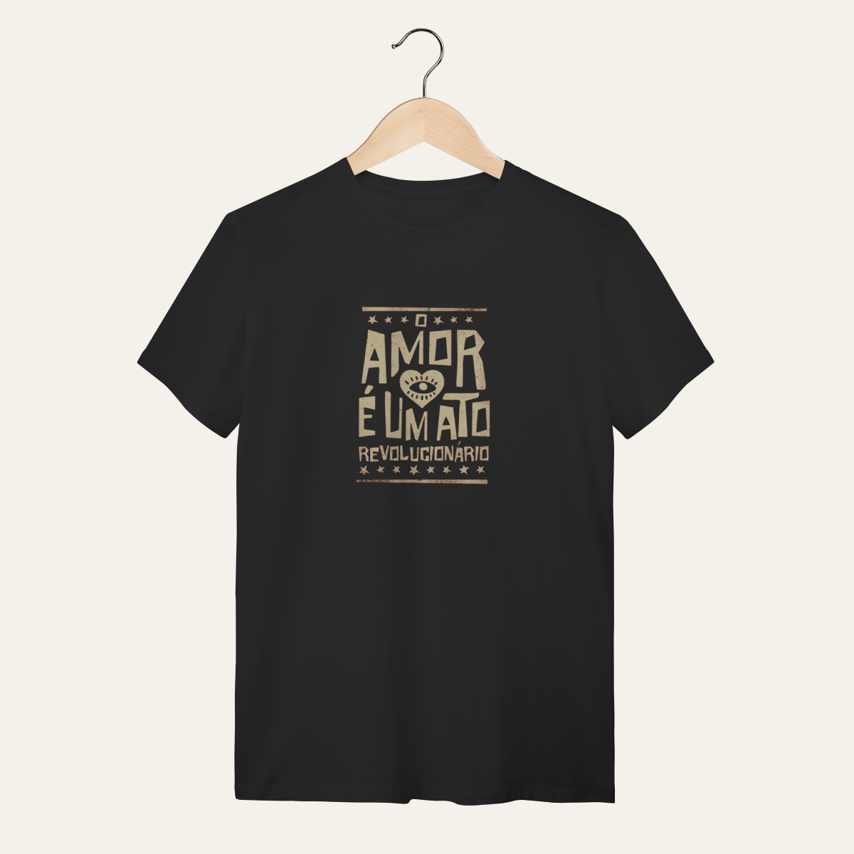 Nome do produto: Camiseta O Amor é um Ato Revolucionário: Consciência e Afeto - VOZ ATIVA | Algodão 100% (Quality)