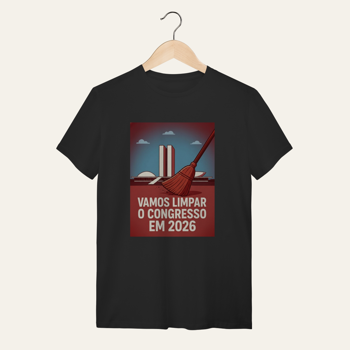 Camiseta Limpar o Congresso 2026: Voz Ativa | Algodão 100% (Quality)