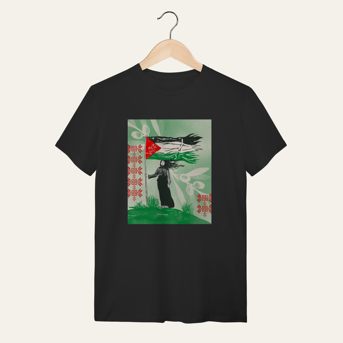 Nome do produto: Camiseta Resistência Palestina: Luta e Resistência - VOZ ATIVA | Algodão 100% (Quality)