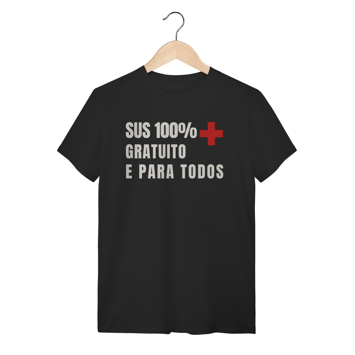 Nome do produto: Camiseta 100% SUS Gratuito: Saúde e Trabalho - VOZ ATIVA | Algodão 100% (Quality)