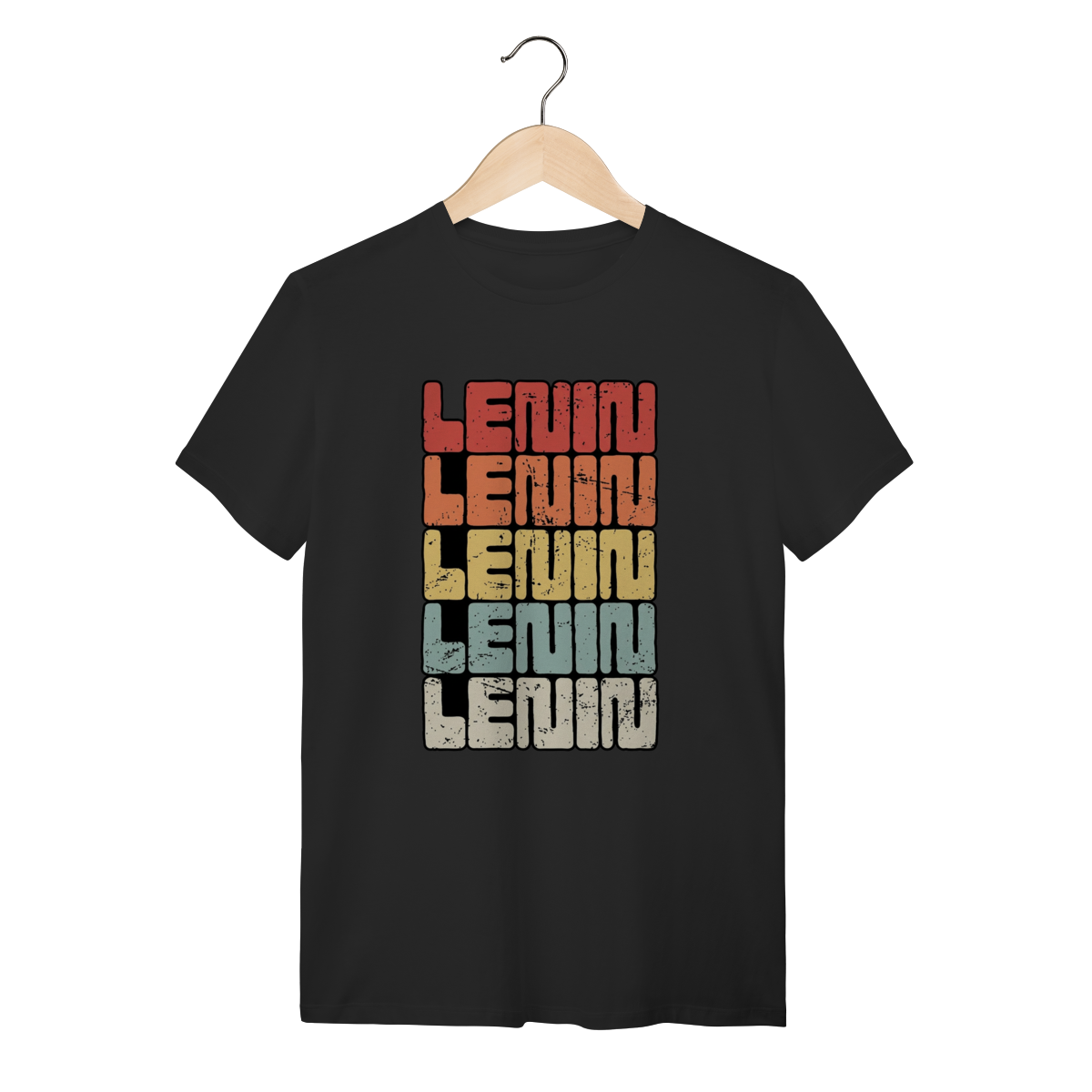 Nome do produto: Camiseta Lenin Retrô: Heróis do Povo - VOZ ATIVA | Algodão 100% (Quality)
