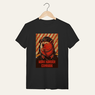 Nome do produto Camiseta Urso Soviético: Dignidade e Trabalho - VOZ ATIVA | Algodão 100% (Quality)