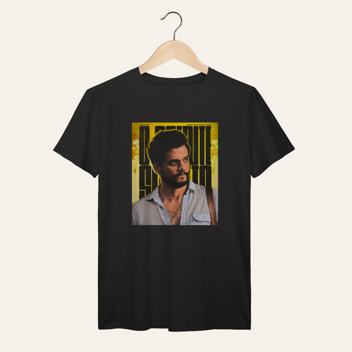 Nome do produto: Camiseta O Agente Secreto: Wagner Moura - Arte e Cinema | Algodão 100% (Prime-Premium)