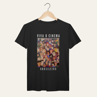 Nome do produto Camiseta Viva o Cinema Brasileiro: Galeria de Ícones - VOZ ATIVA | Algodão 100% (Prime-Premium)