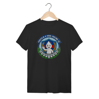 Nome do produto Camiseta Proteja a Vida: Vacine-se - Saúde e Trabalho - VOZ ATIVA | Algodão 100% (Quality)