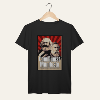 Nome do produto Camiseta Manifesto Comunista: Teoria e Luta - VOZ ATIVA | Algodão 100% (Prime-Premium)