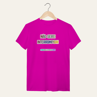 Nome do produto Camiseta Não Serei Interrompida: Marielle Franco | Voz Ativa  | Algodão 100% (Quality)